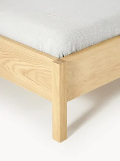 Letto in legno con testiera in bouclé Jones