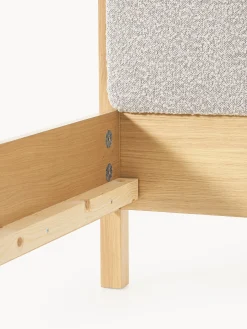 Letto in legno con testiera in bouclé Jones