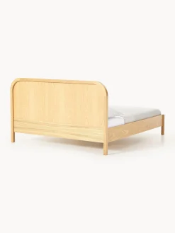 Letto in legno con testiera in bouclé Jones