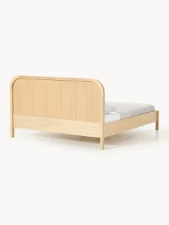 Letto in legno con testiera in bouclé Jones