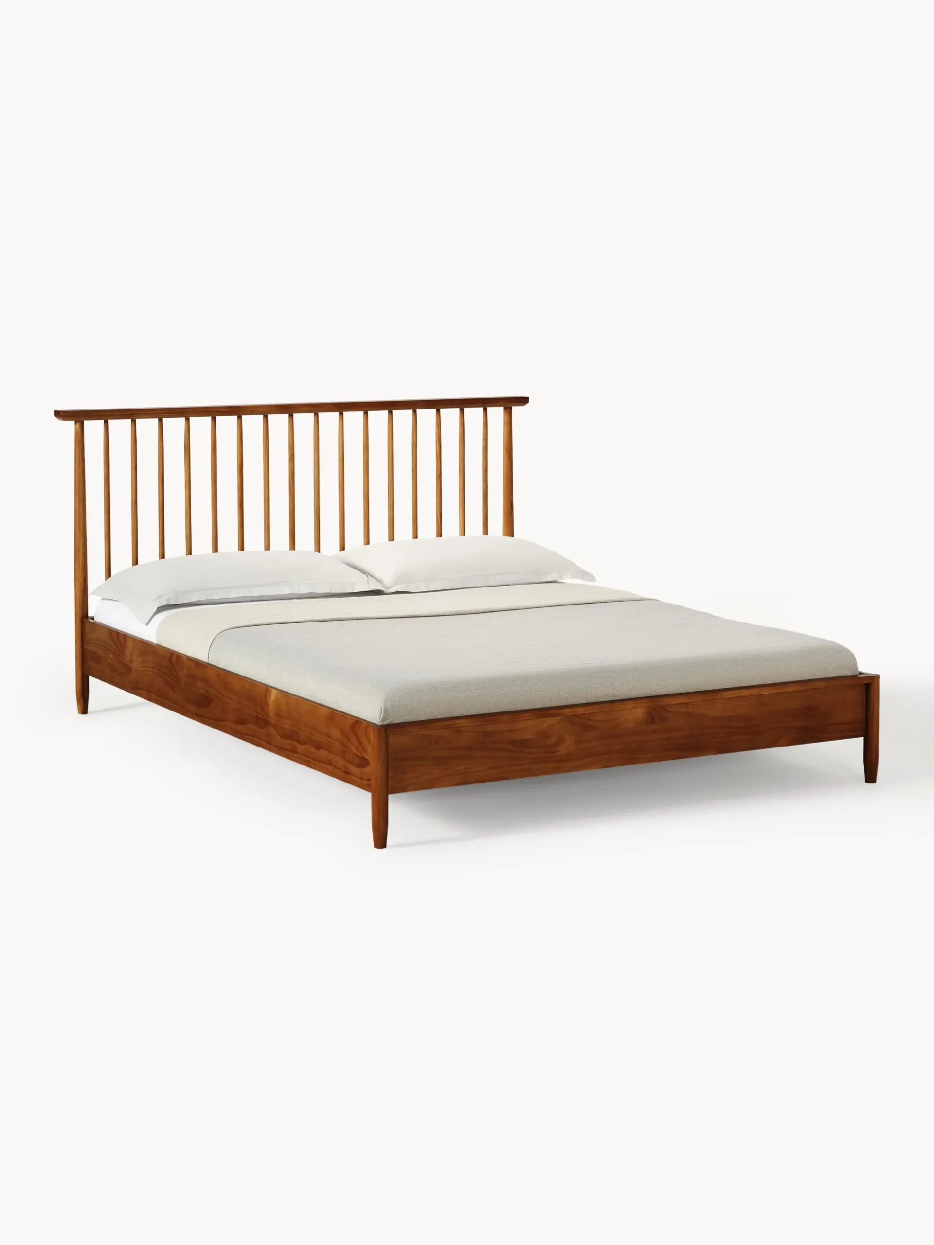 Letto in legno di pino con testiera Windsor
