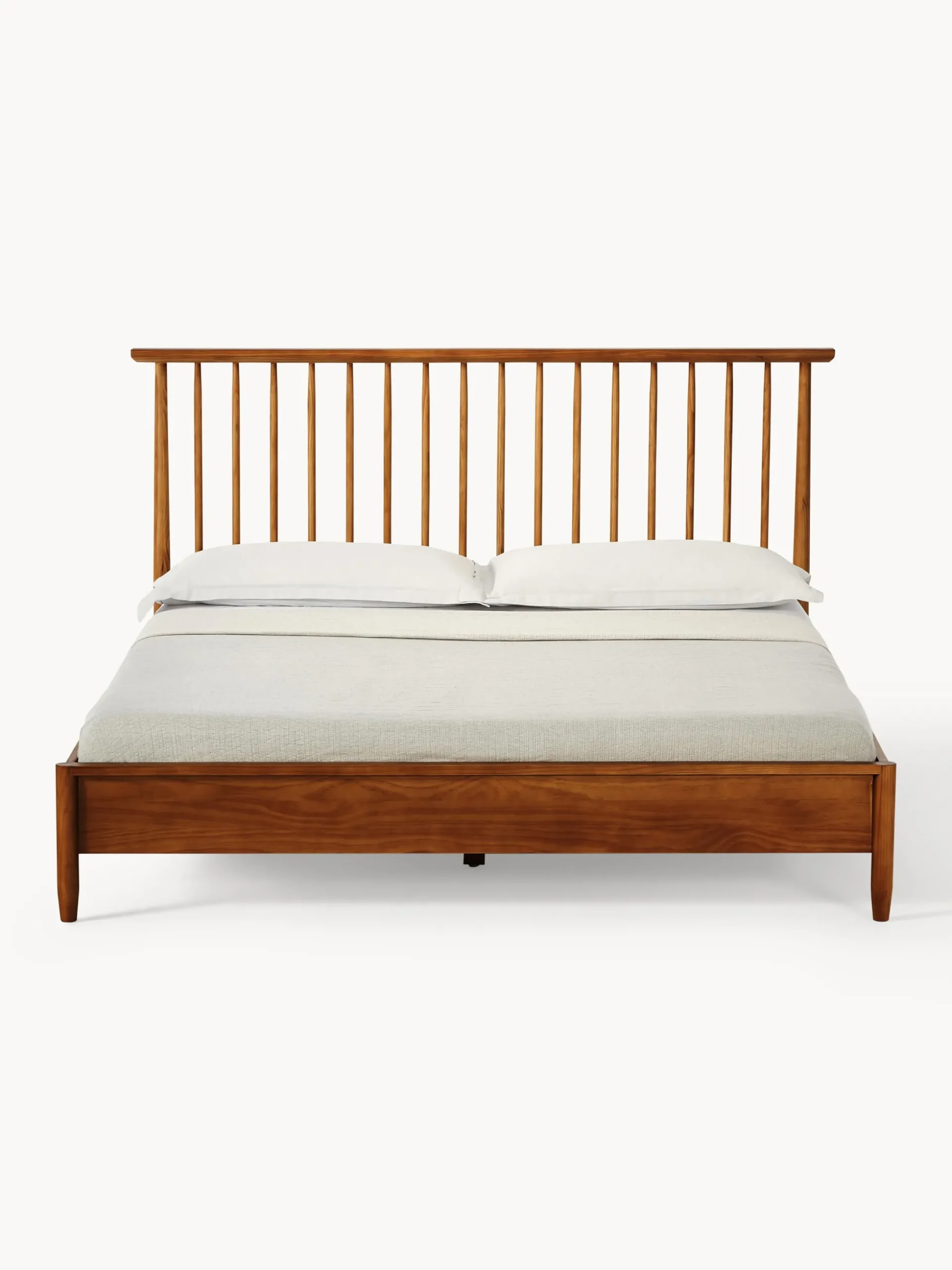 Letto in legno di pino con testiera Windsor