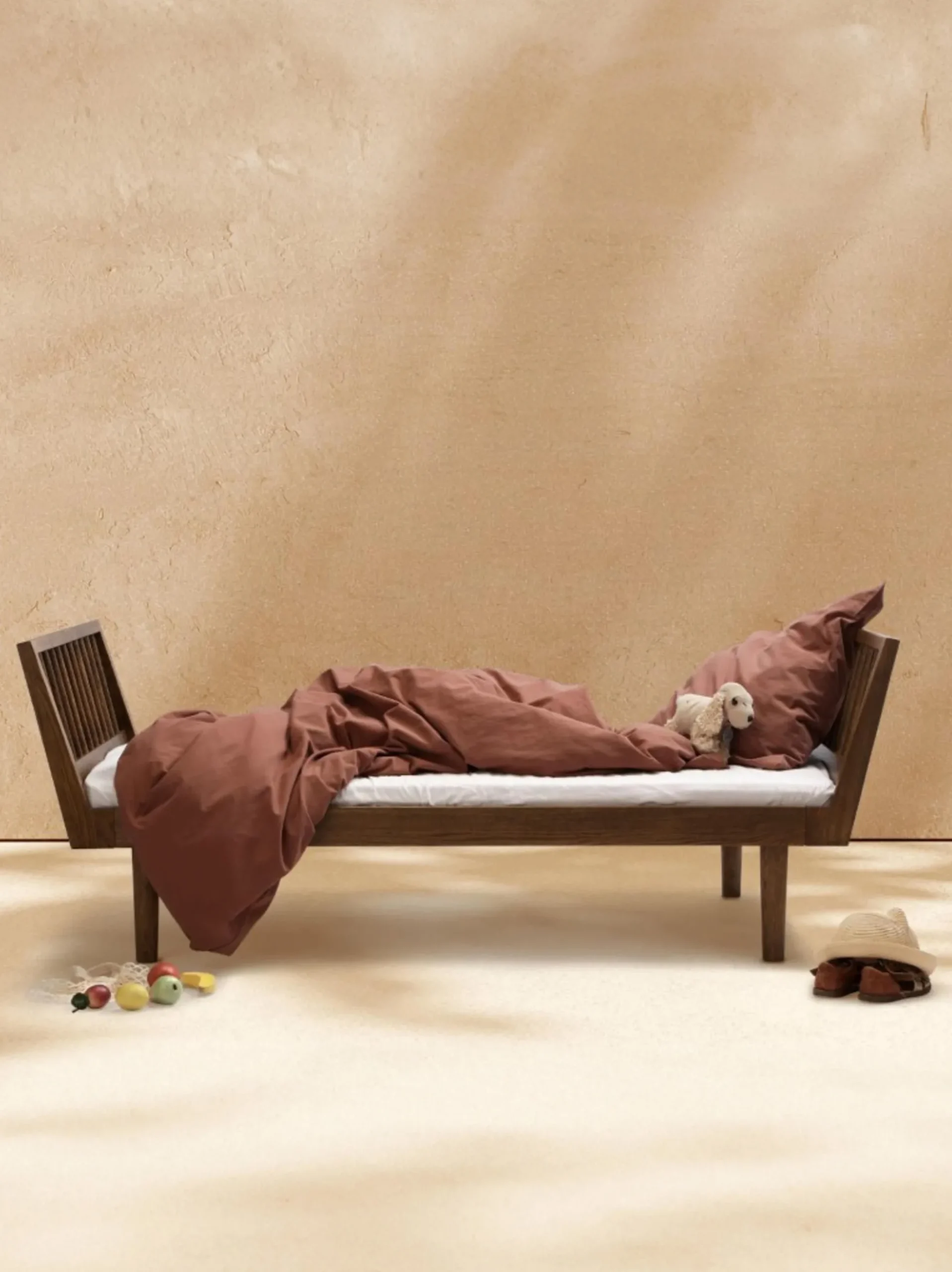 Letto per bambini fatto a mano in legno di quercia Eli, 90 x 160 cm