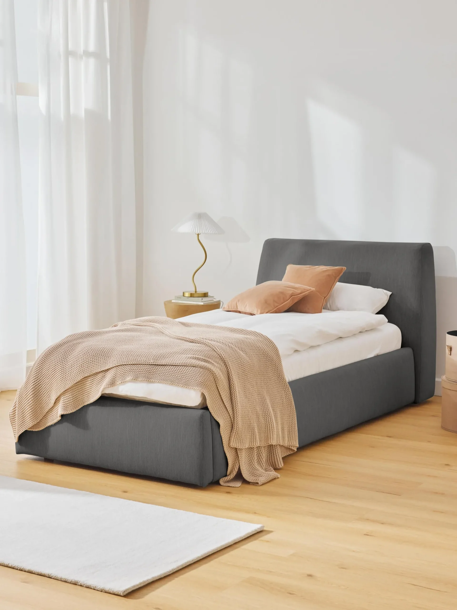 Letto singolo con contenitore Cloud