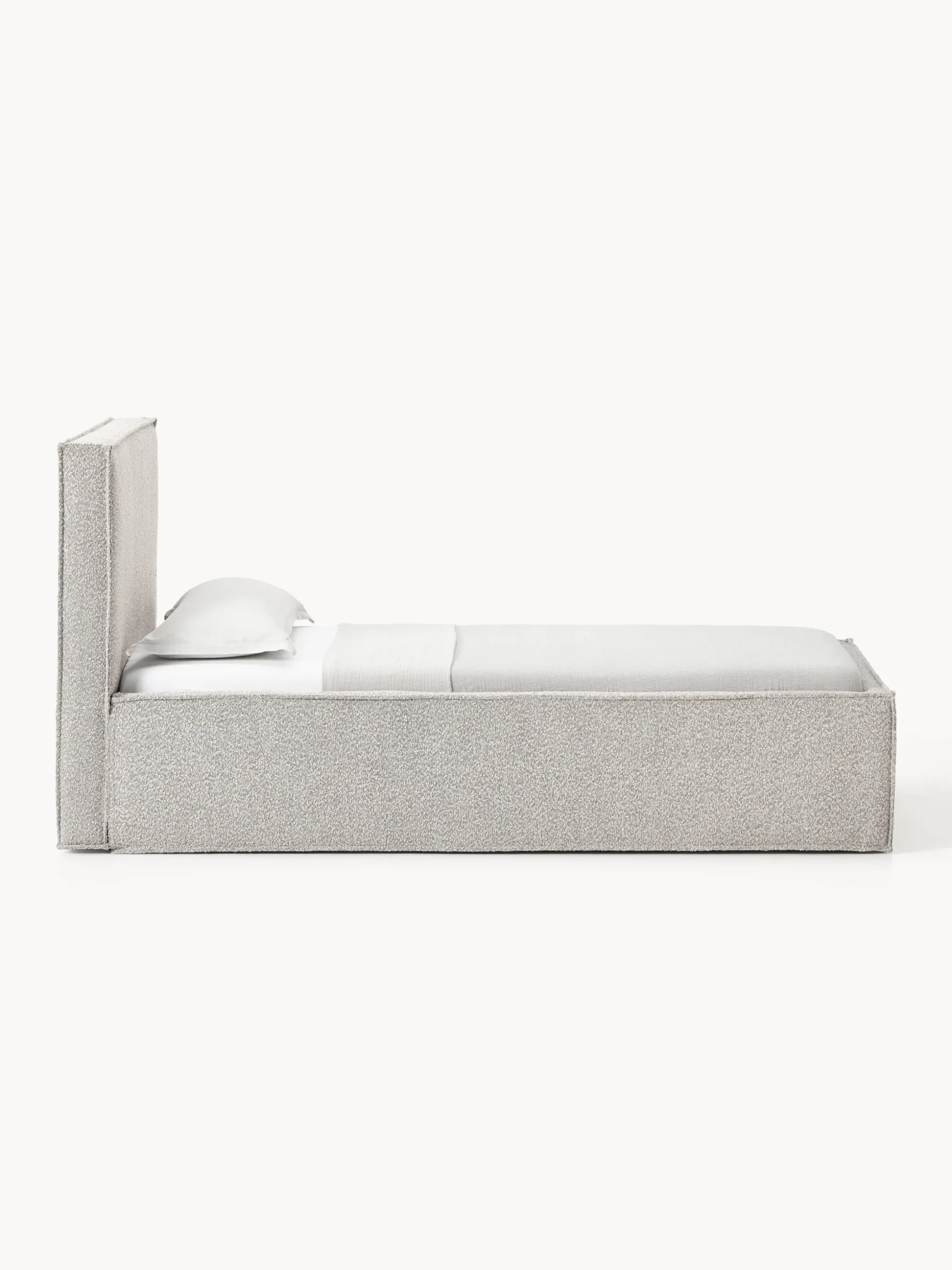 Letto singolo imbottito in bouclé Dream