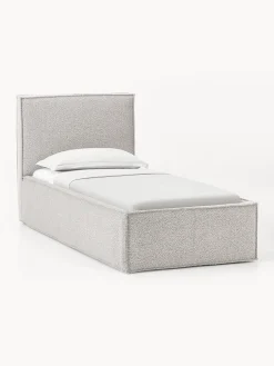 Letto singolo imbottito in bouclé Dream