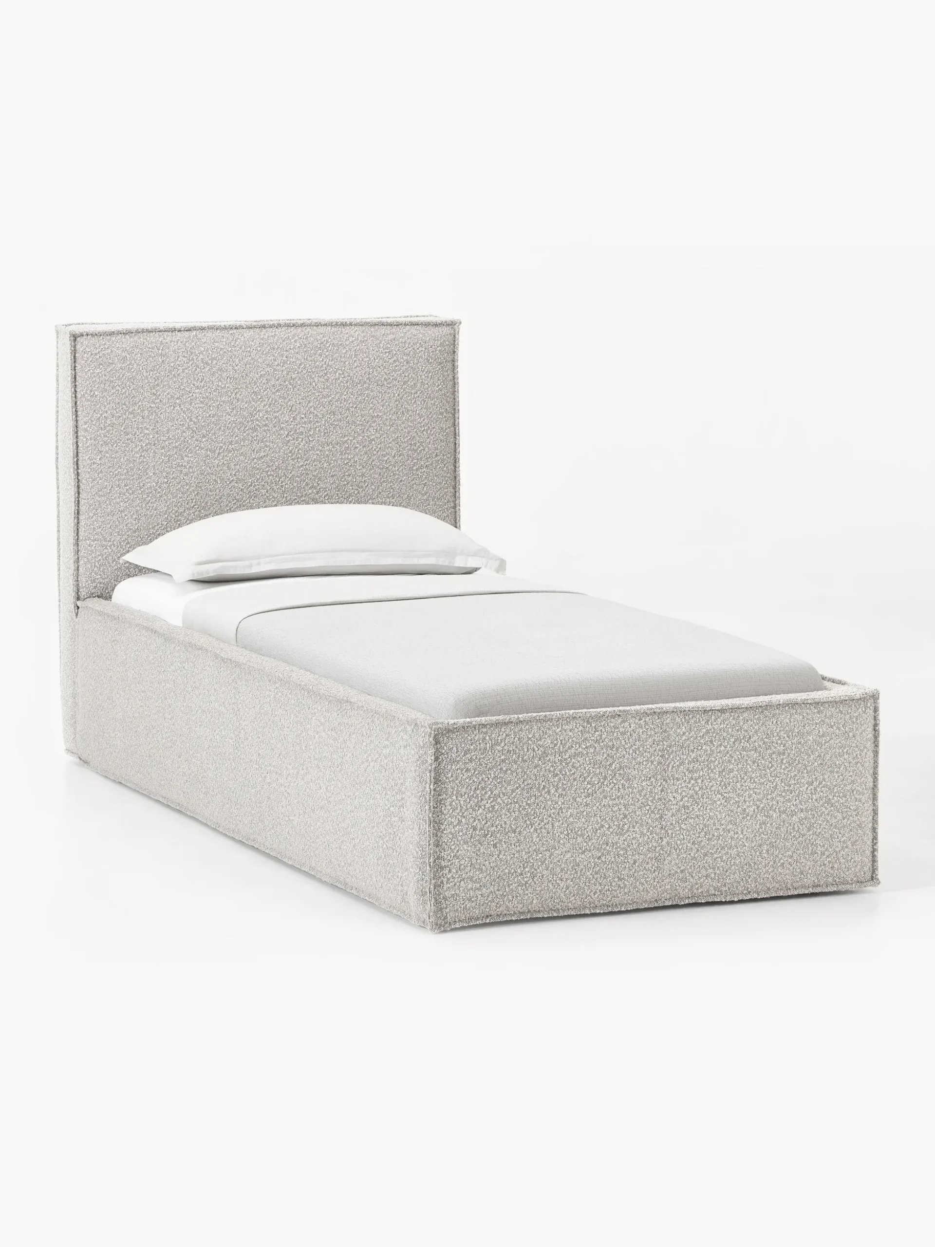 Letto singolo imbottito in bouclé Dream