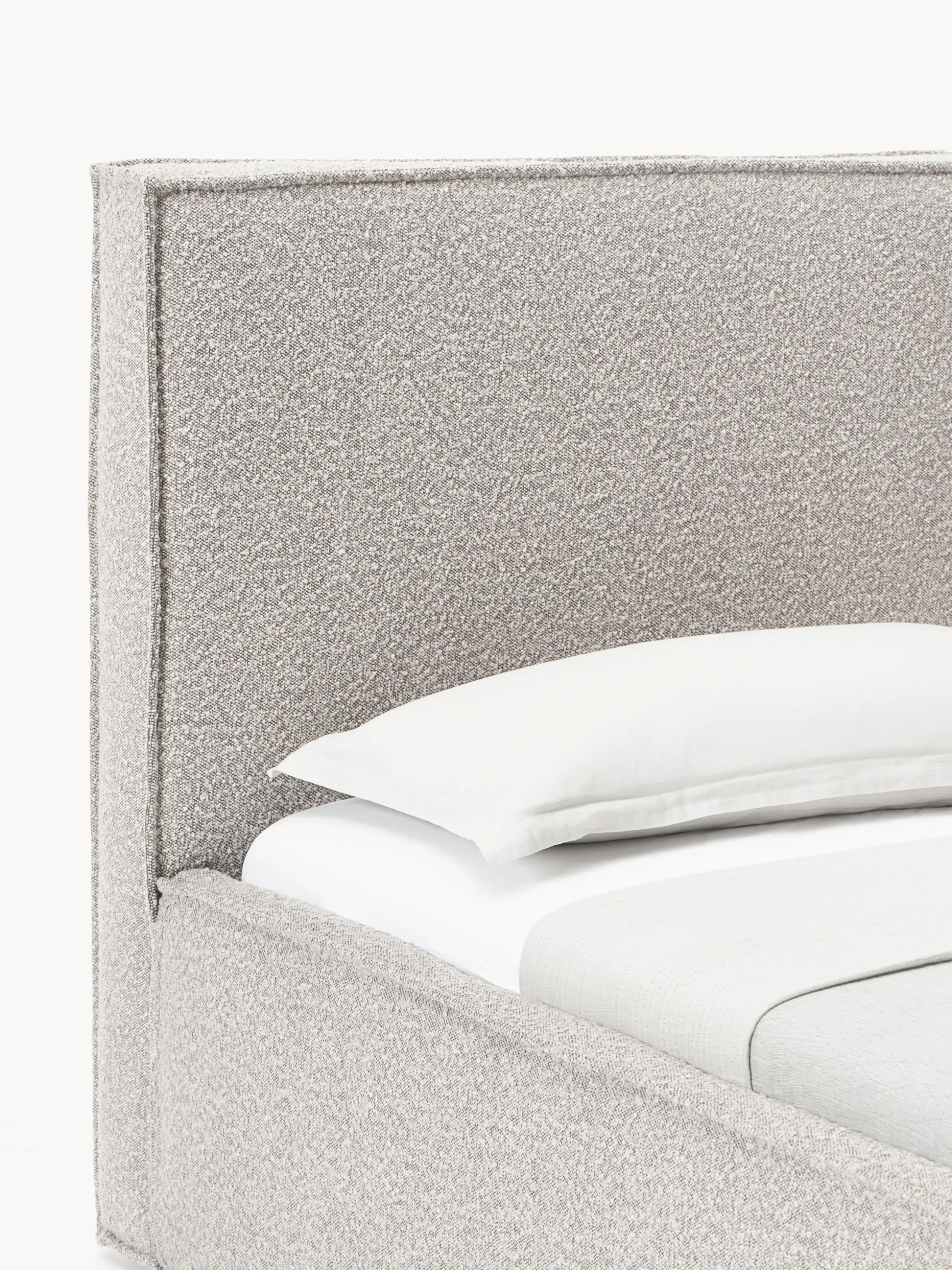 Letto singolo imbottito in bouclé Dream