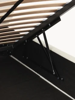 Letto singolo imbottito in bouclé con contenitore Alba