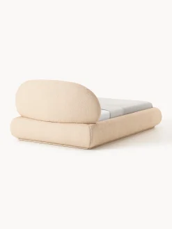 Letto singolo imbottito in bouclé Alba
