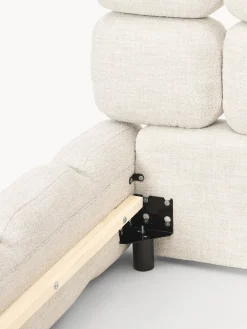 Letto singolo imbottito in teddy bouclé Tayla