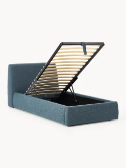 Letto singolo in bouclé con contenitore Cloud