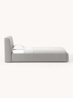 Letto singolo in bouclé con contenitore Cloud