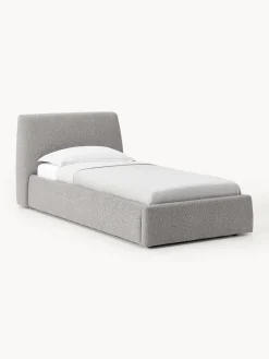 Letto singolo in bouclé con contenitore Cloud