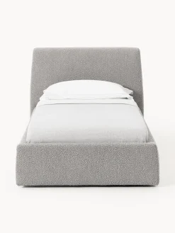 Letto singolo in bouclé con contenitore Cloud