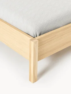 Letto singolo in legno con testiera in vimini Jones