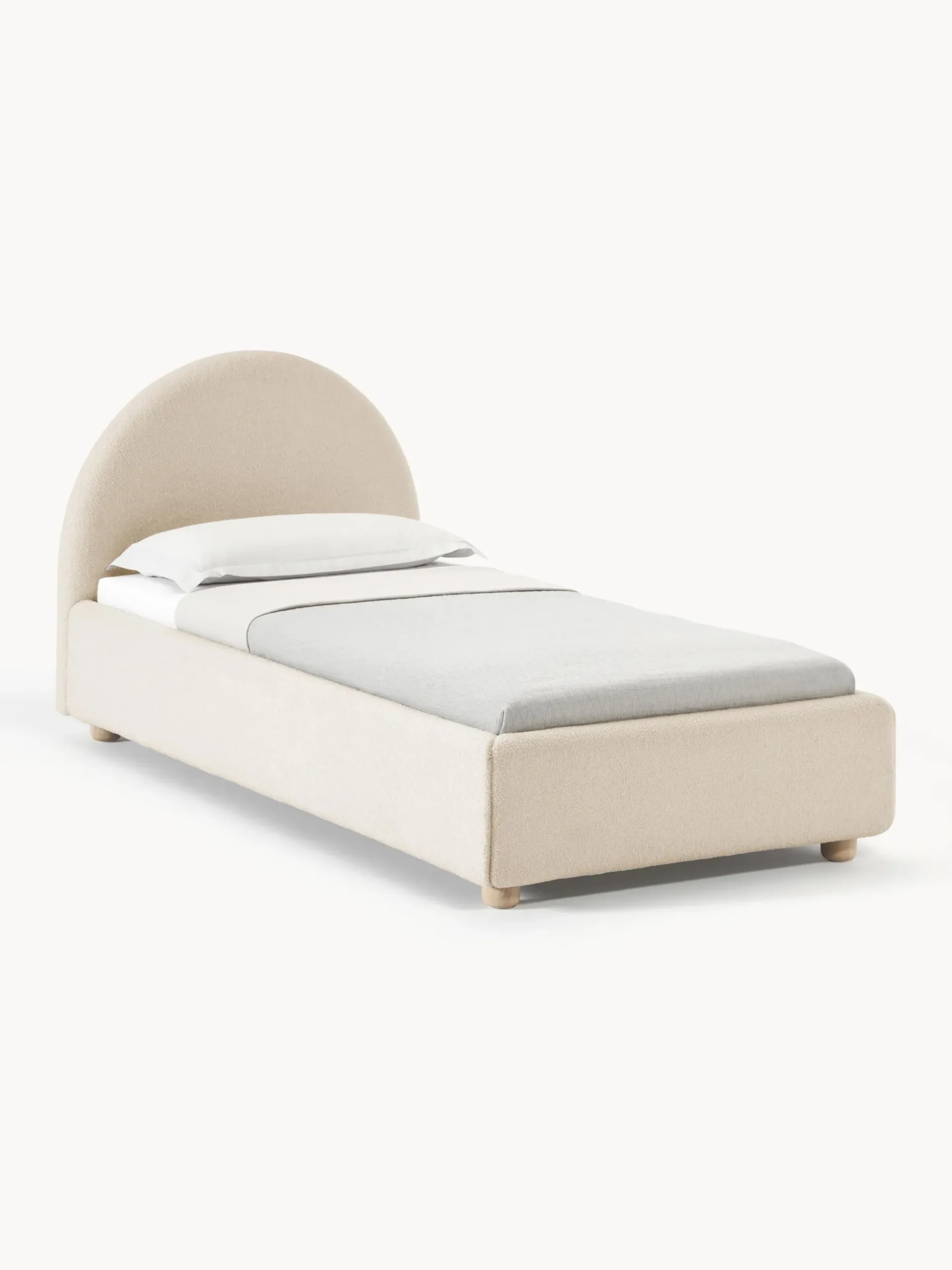 Letto singolo in teddy con contenitore Ebba