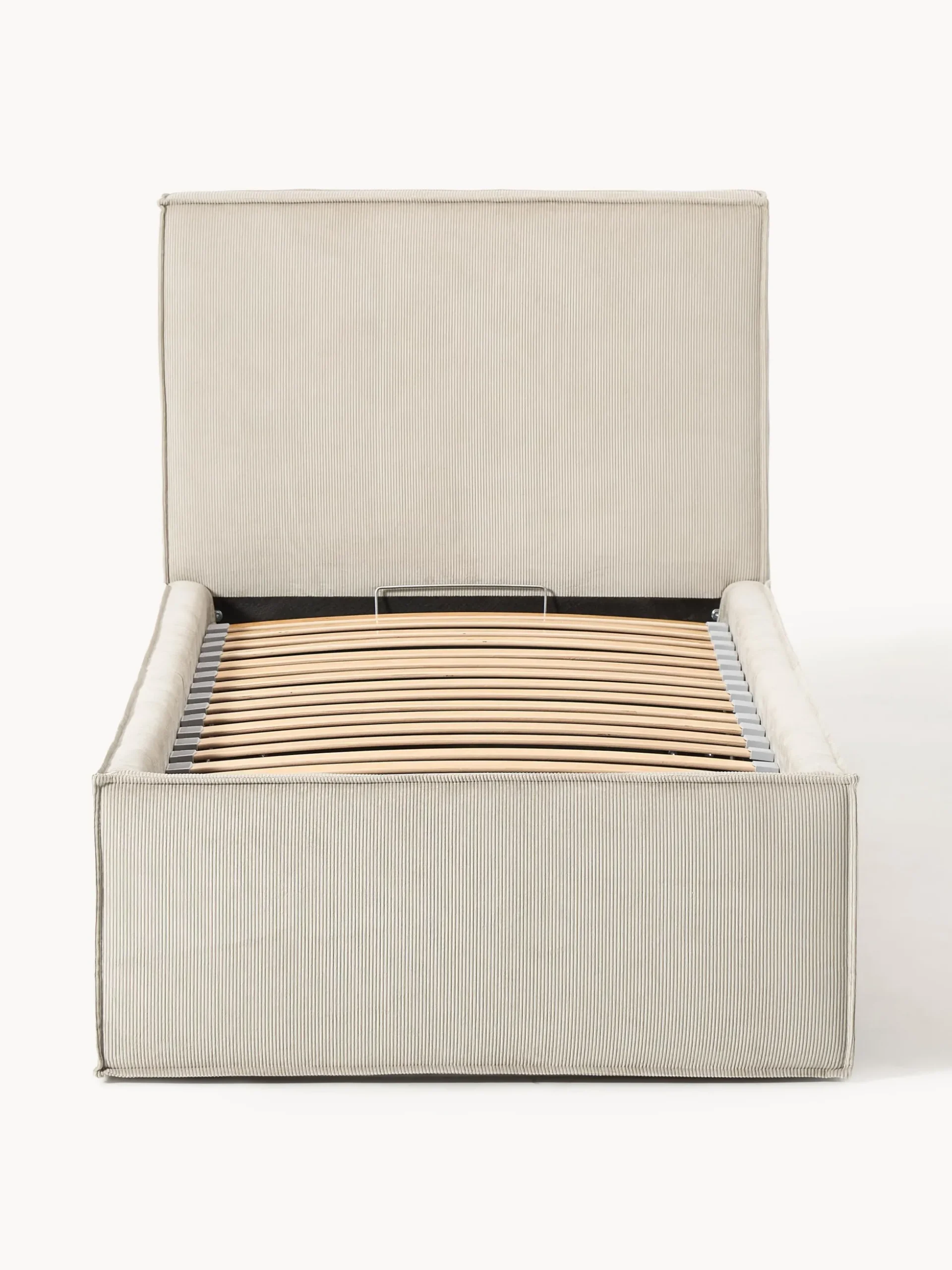 Letto singolo in velluto a coste con spazio contenitore aggiuntivo Dream