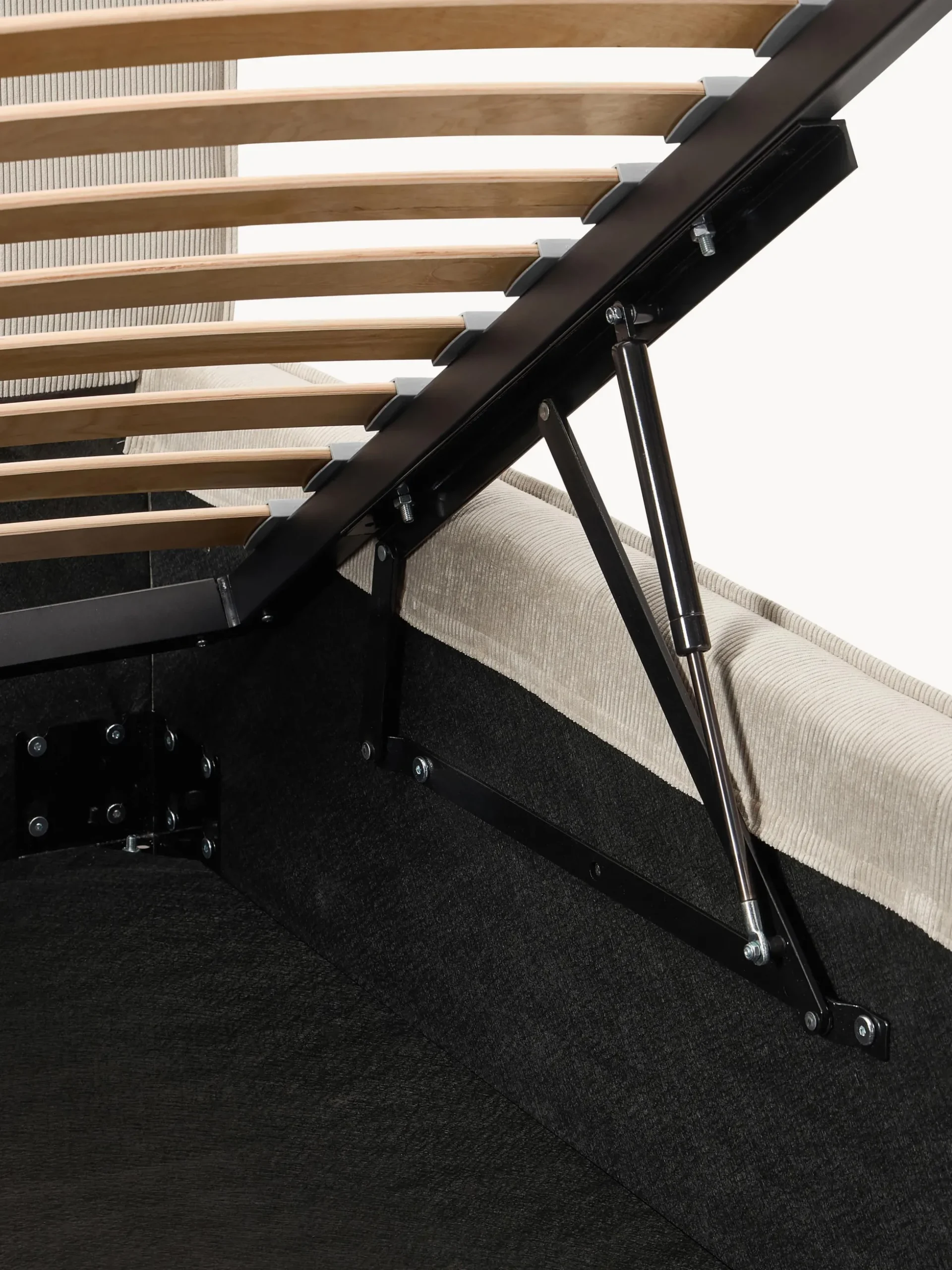 Letto singolo in velluto a coste con spazio contenitore aggiuntivo Dream