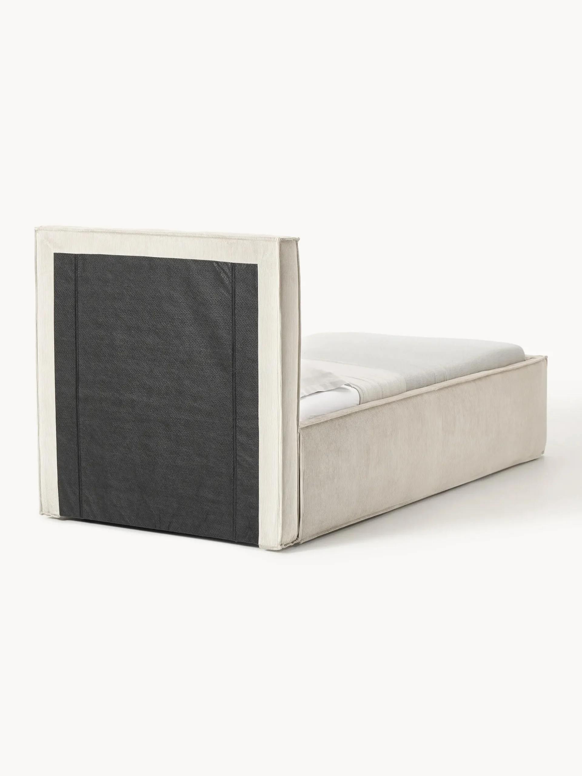 Letto singolo in velluto a coste con spazio contenitore aggiuntivo Dream