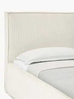 Letto singolo in velluto a coste con spazio contenitore aggiuntivo Dream