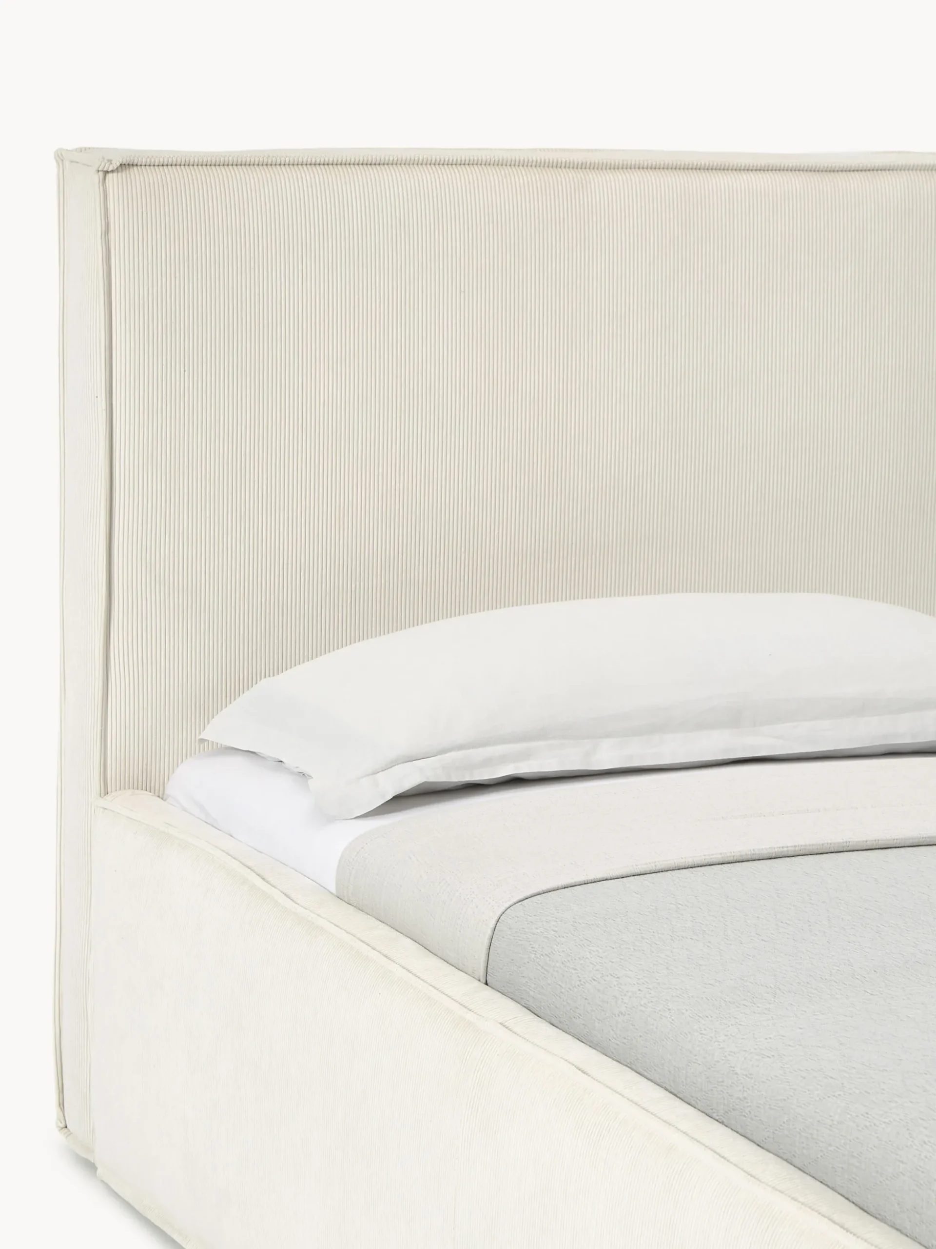 Letto singolo in velluto a coste con spazio contenitore aggiuntivo Dream