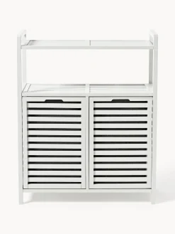 Mensola da bagno in bambù con cesti per la biancheria Kit