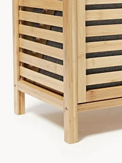 Mensola da bagno in bambù con cesti per la biancheria Kit