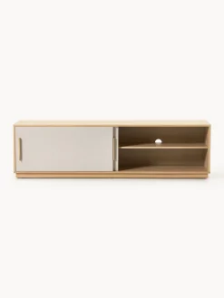 Mobile TV in legno con frontale imbottito Wisp