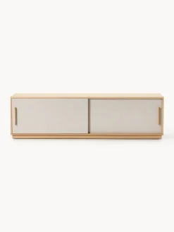 Mobile TV in legno con frontale imbottito Wisp
