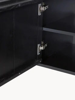 Mobile TV in legno di pino con frontale millerighe New Gravure, 3 ante
