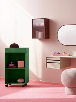 Mobile bagno fatto a mano con ruote Preppy