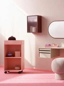 Mobile bagno fatto a mano con ruote Preppy