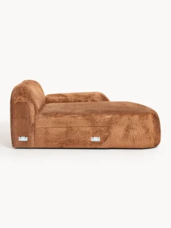 Modulo angolare chaise longue in teddy bouclé Wolke