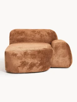 Modulo angolare chaise longue in teddy bouclé Wolke