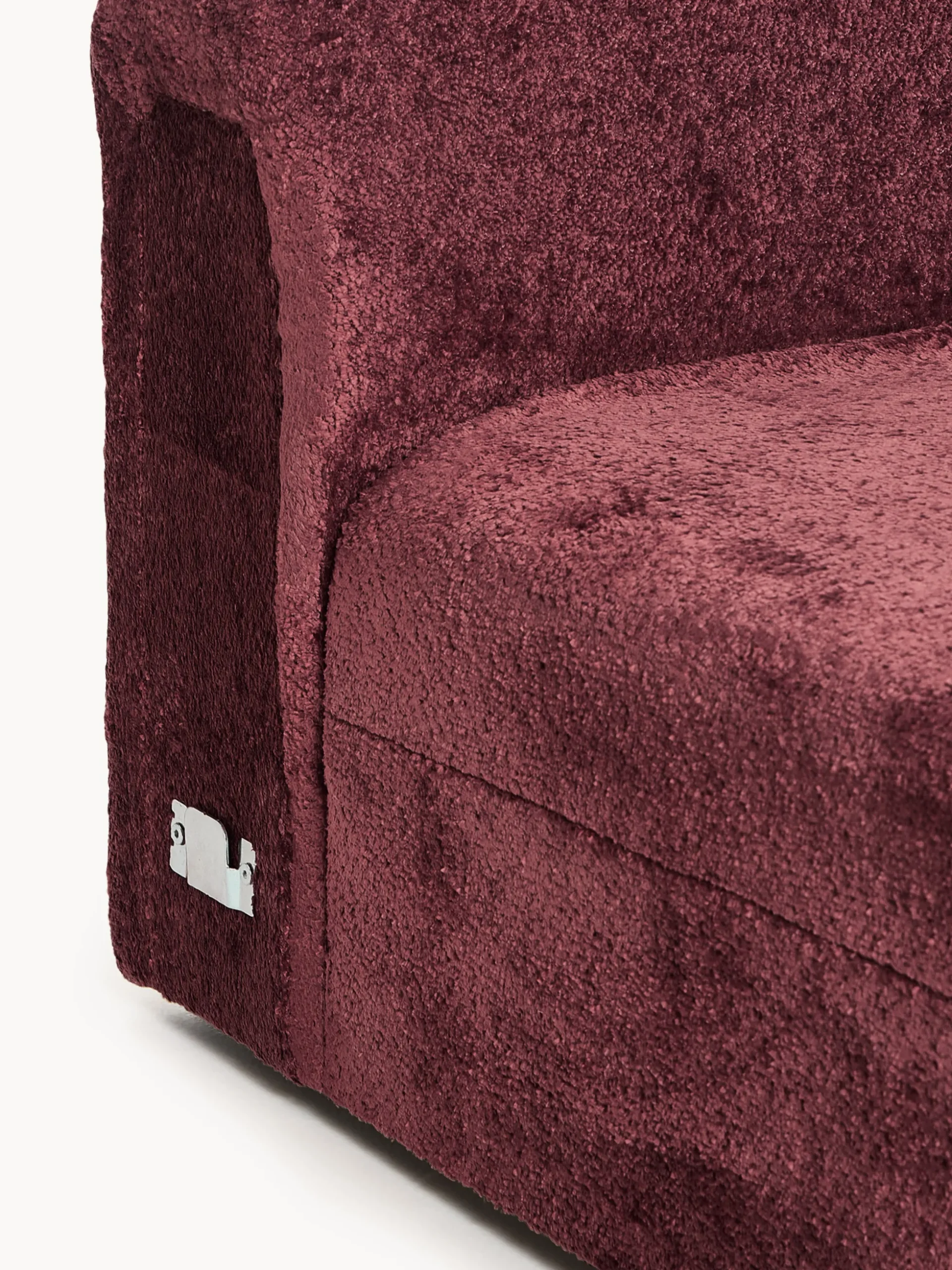 Modulo angolare chaise longue in teddy bouclé Wolke