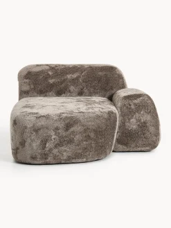 Modulo angolare chaise longue in teddy bouclé Wolke