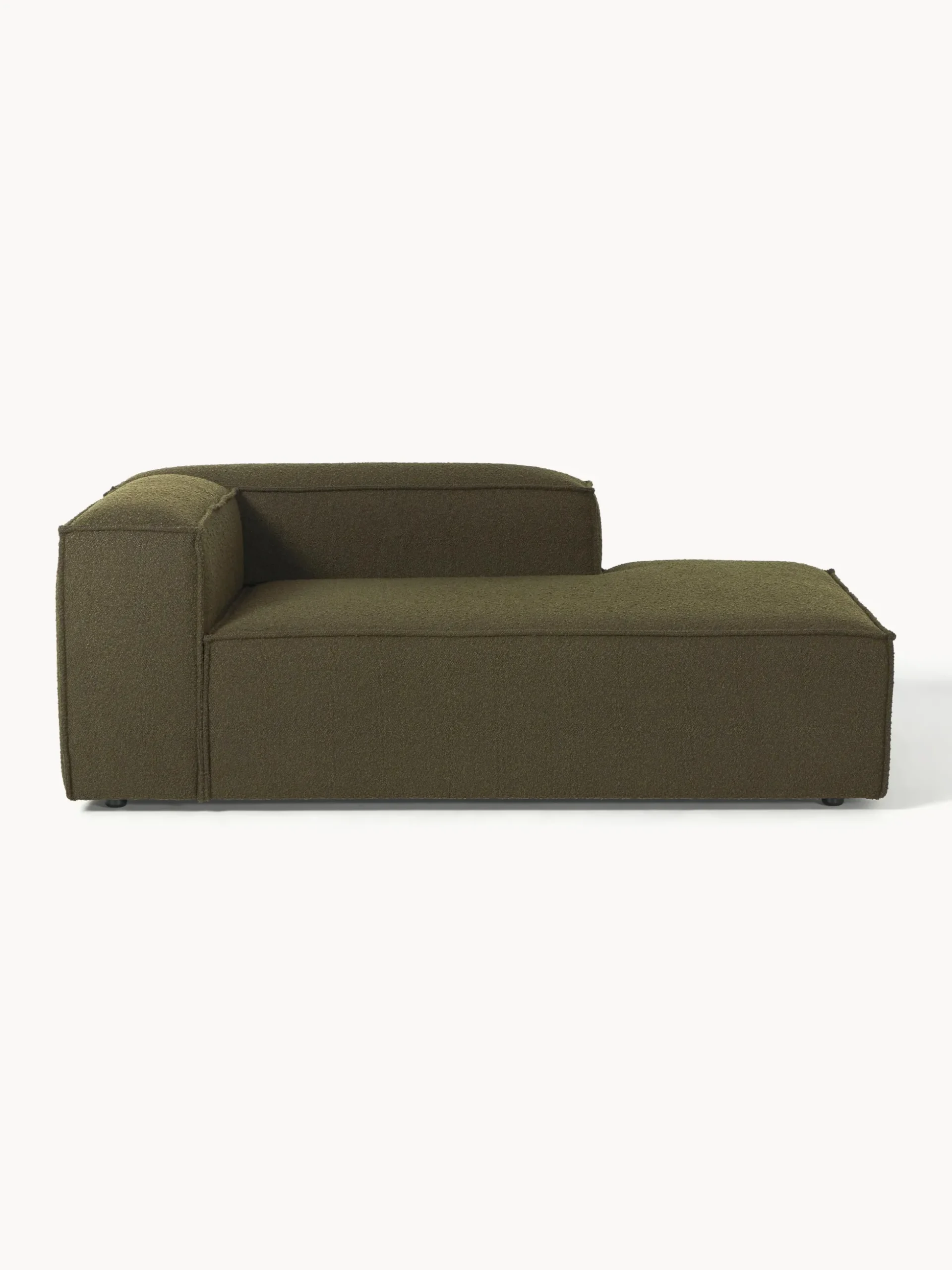 Modulo angolare chaise loungue in bouclé Lennon