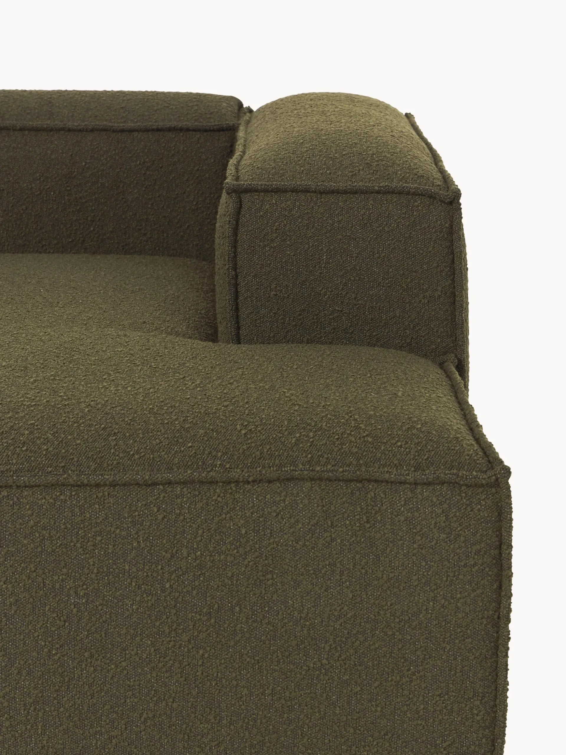Modulo angolare chaise loungue in bouclé Lennon