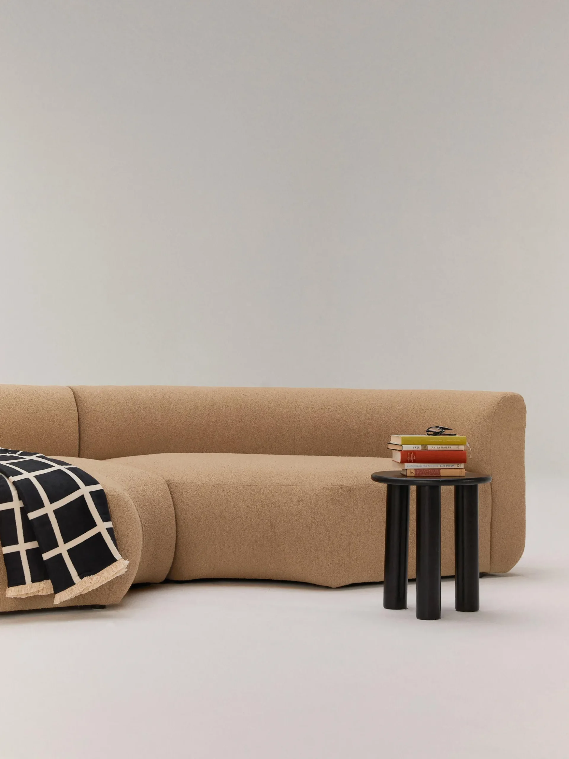 Modulo angolare curvo in bouclé Sofia