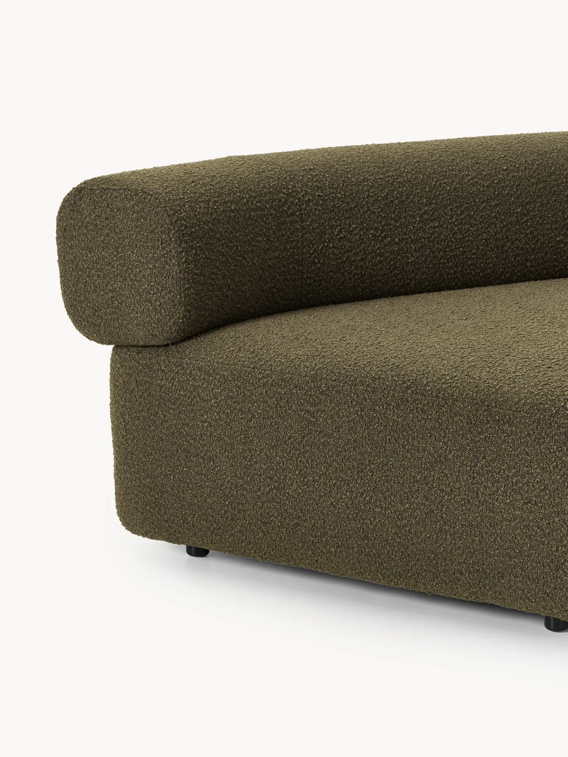Modulo angolare curvo in bouclé Anton