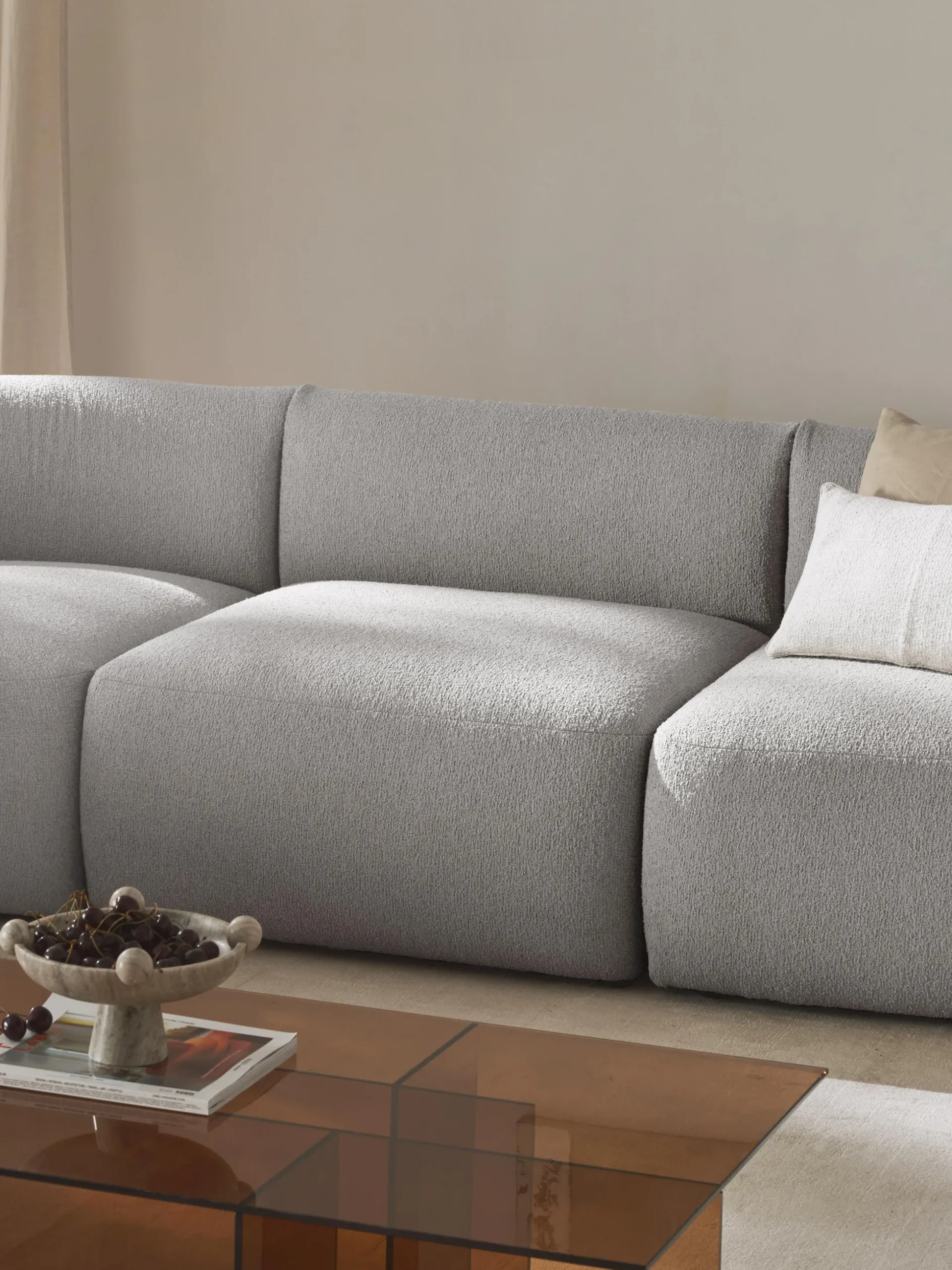 Modulo centrale in bouclé Sofia