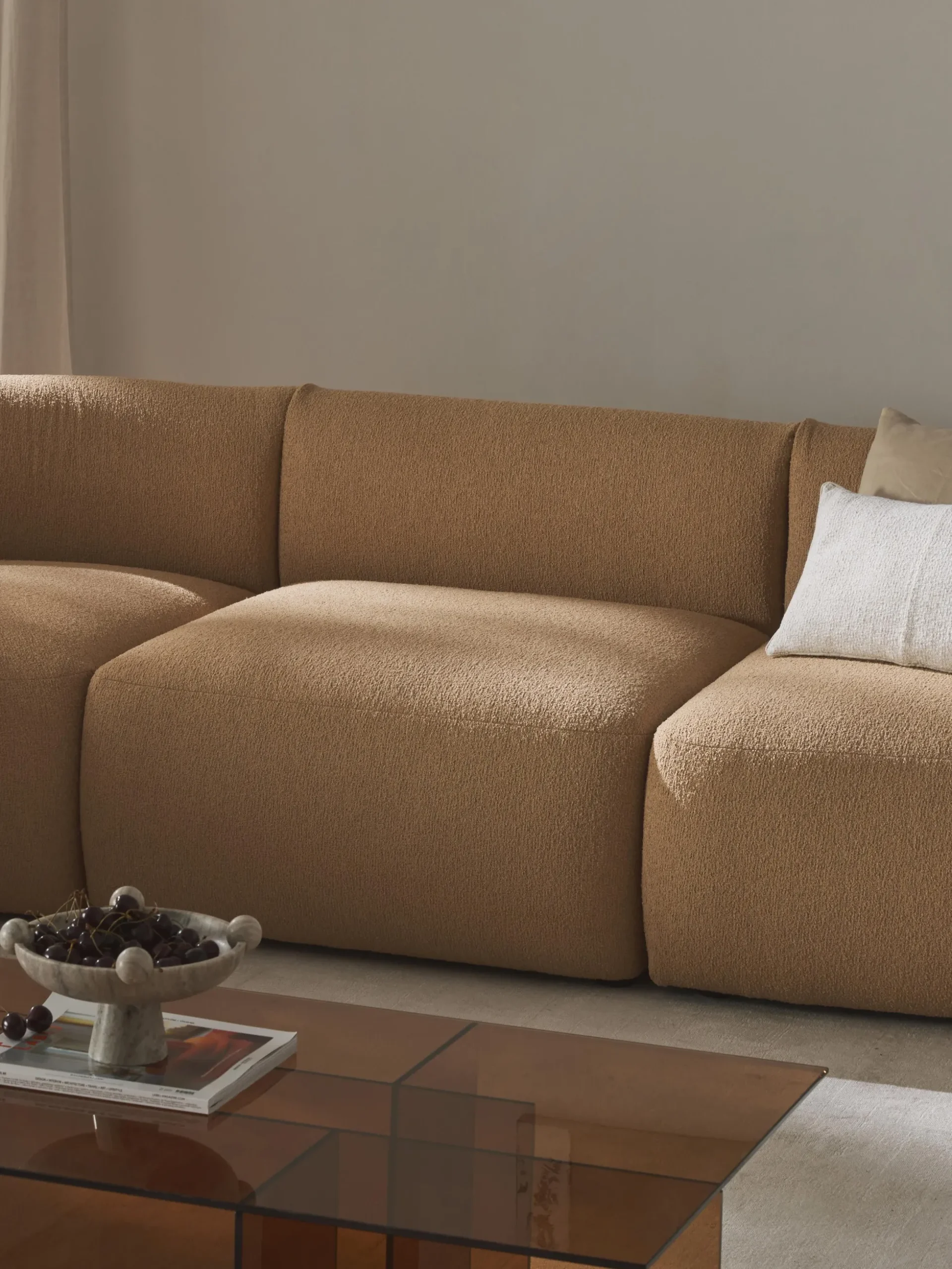 Modulo centrale in bouclé Sofia