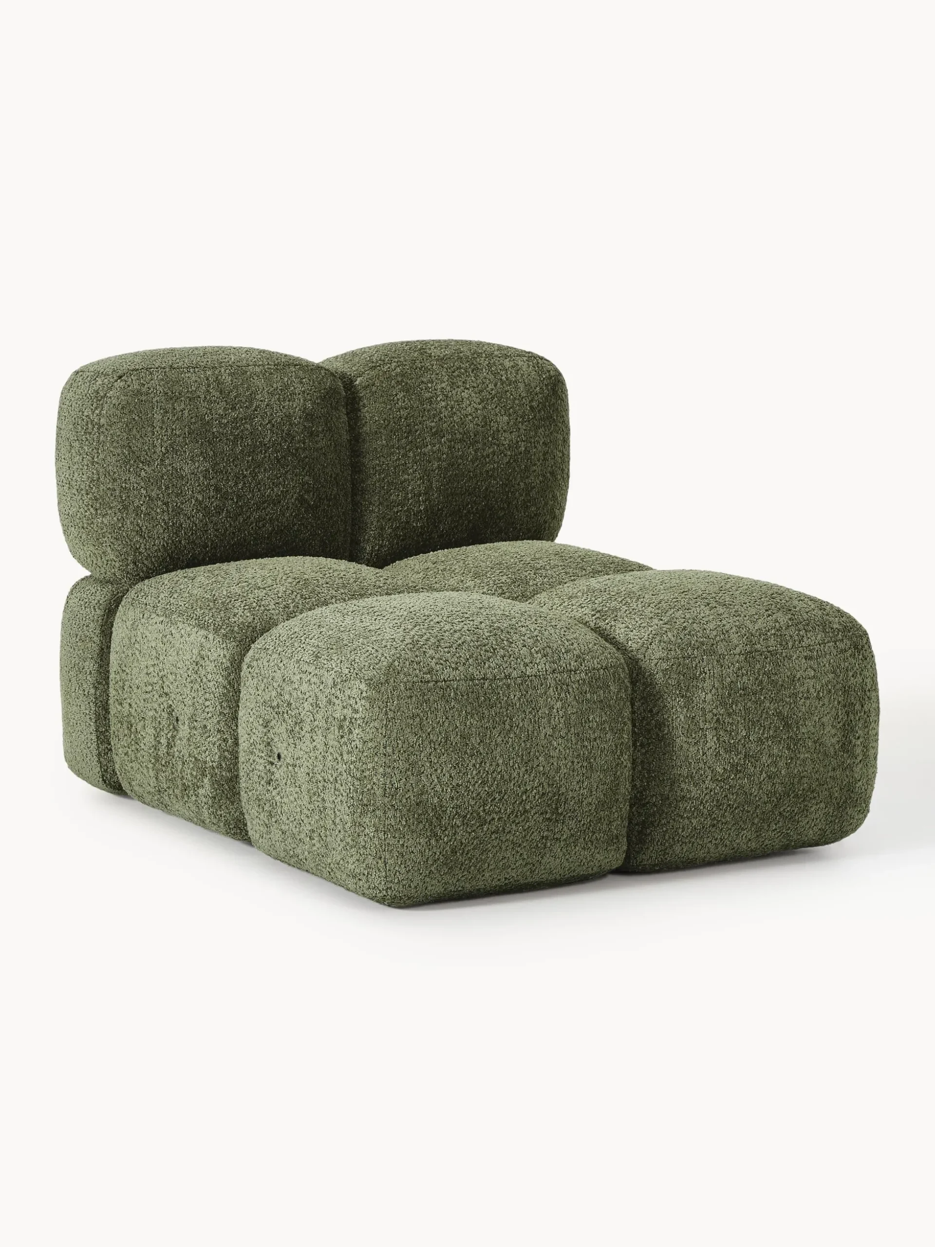 Modulo centrale in teddy-bouclé Tayla