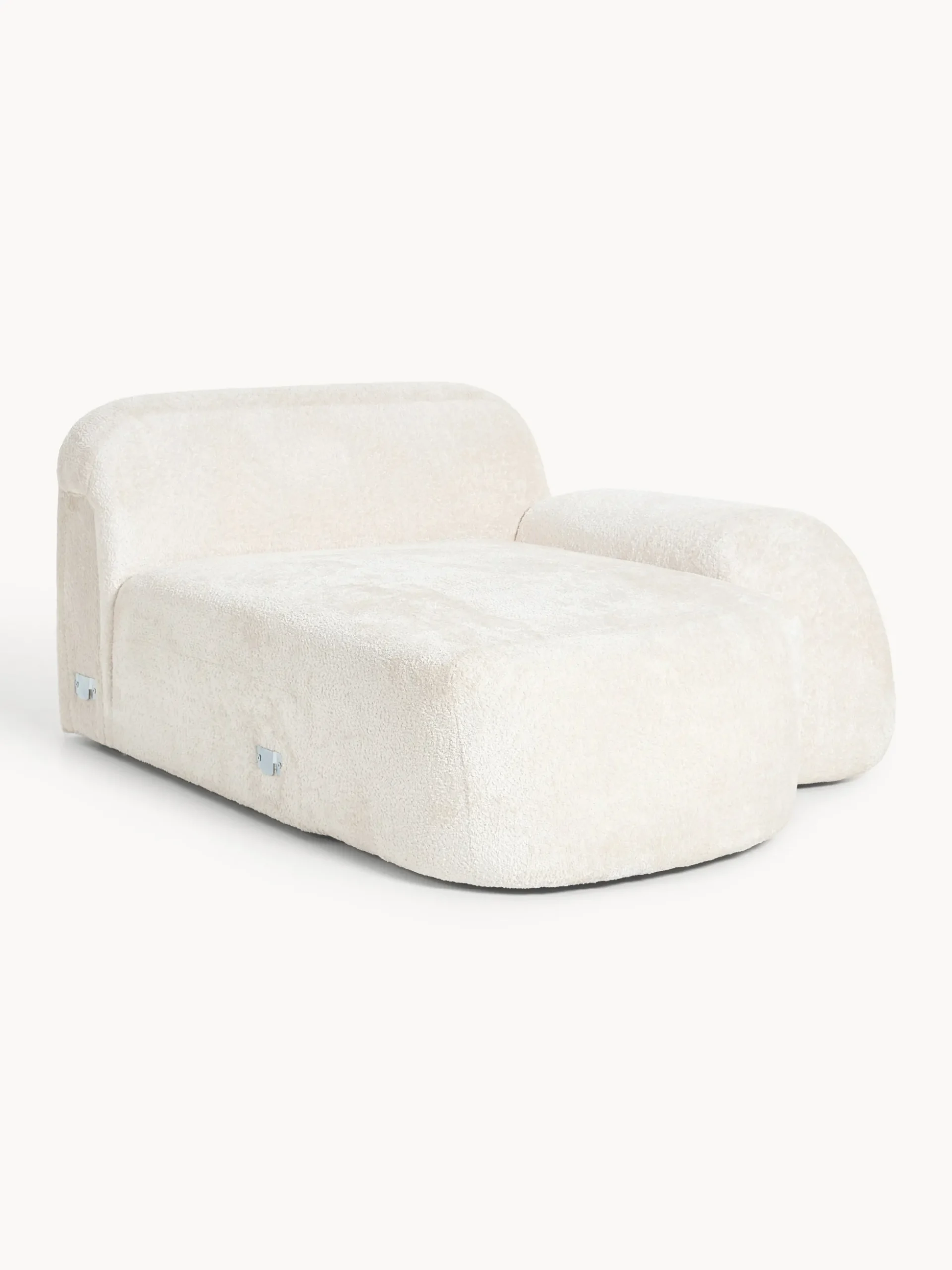 Modulo angolare chaise longue in teddy bouclé Wolke