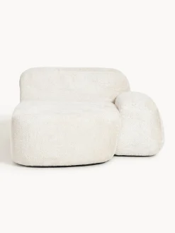 Modulo angolare chaise longue in teddy bouclé Wolke