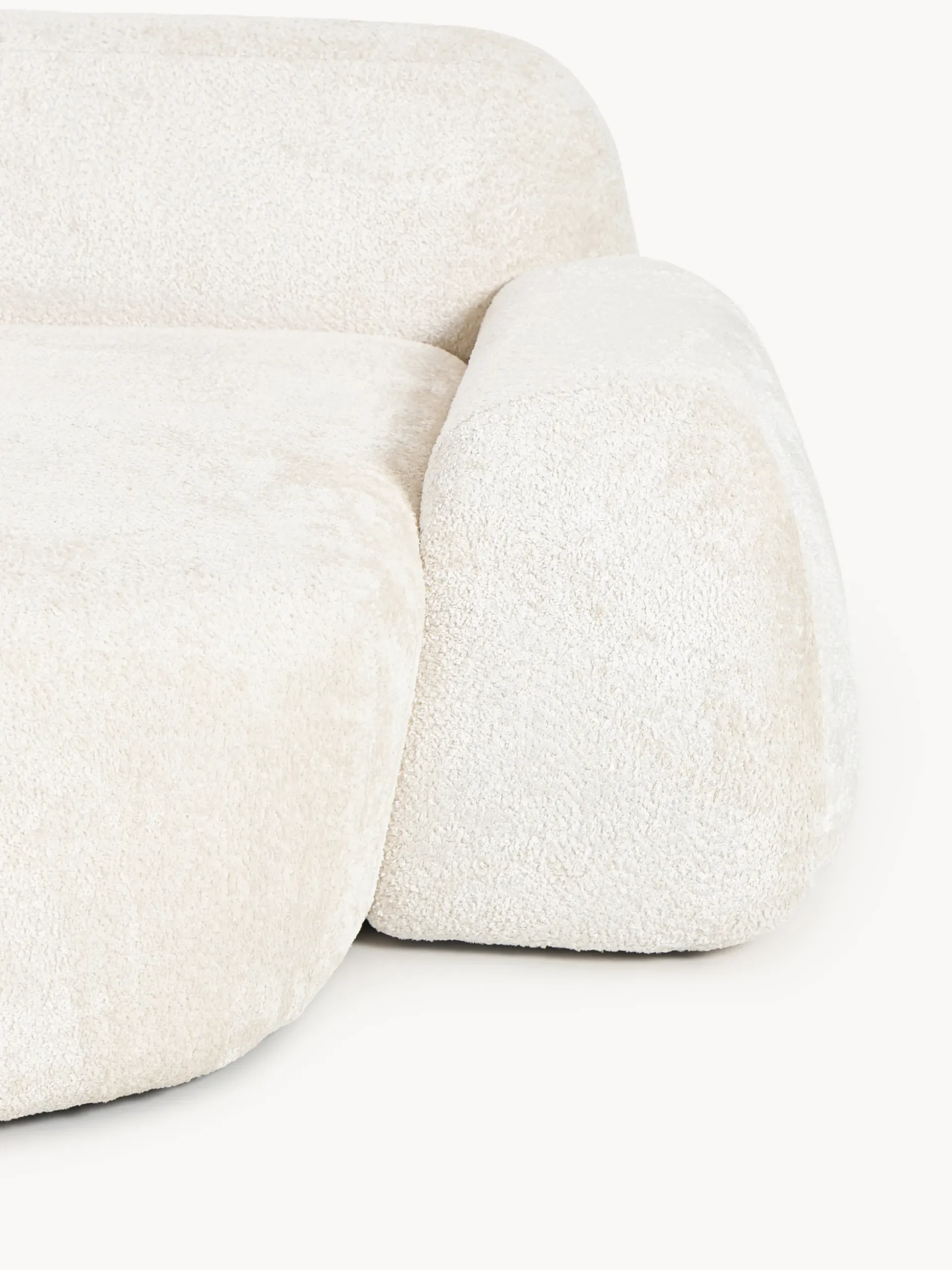 Modulo angolare chaise longue in teddy bouclé Wolke