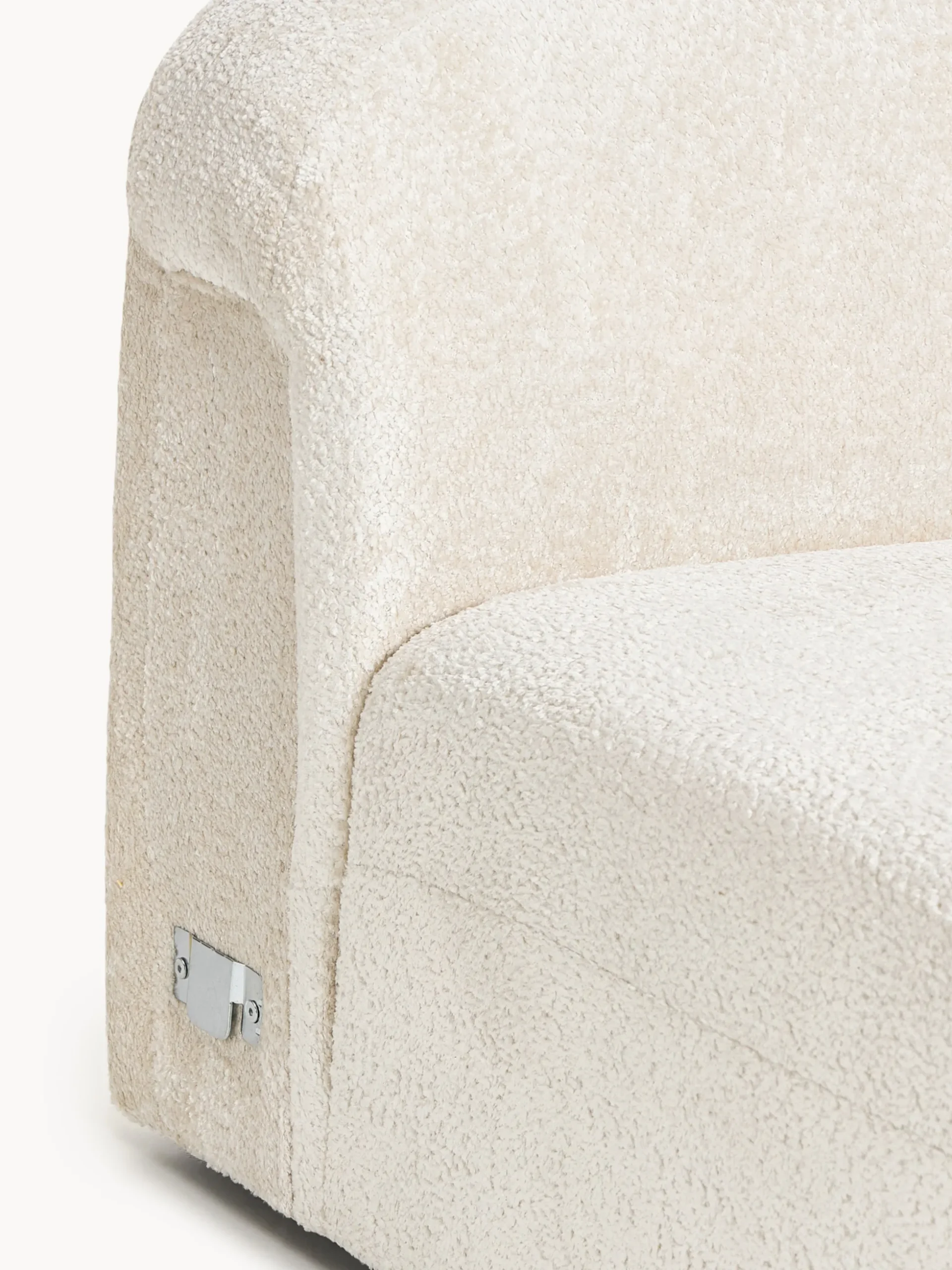 Modulo angolare chaise longue in teddy bouclé Wolke