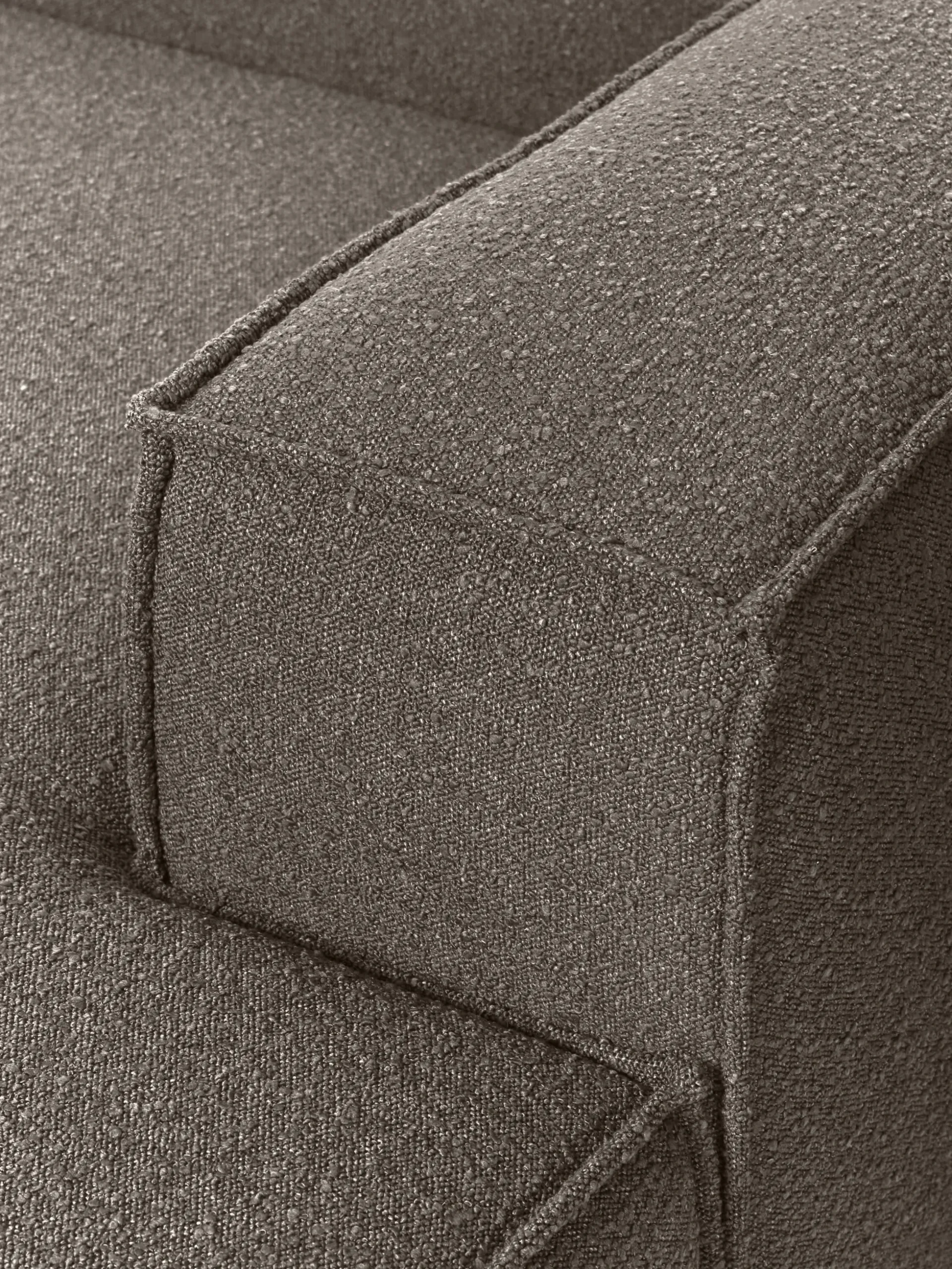 Modulo angolare chaise lounge in bouclé Lennon
