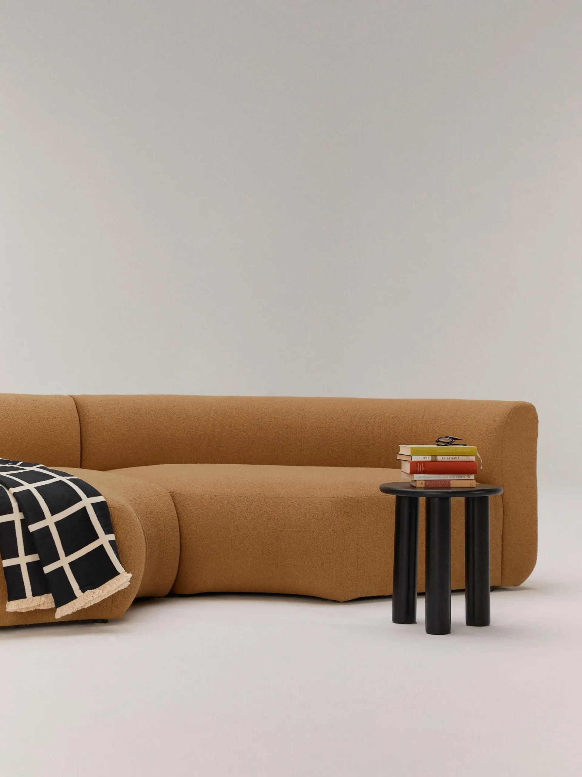 Modulo angolare curvo in bouclé Sofia